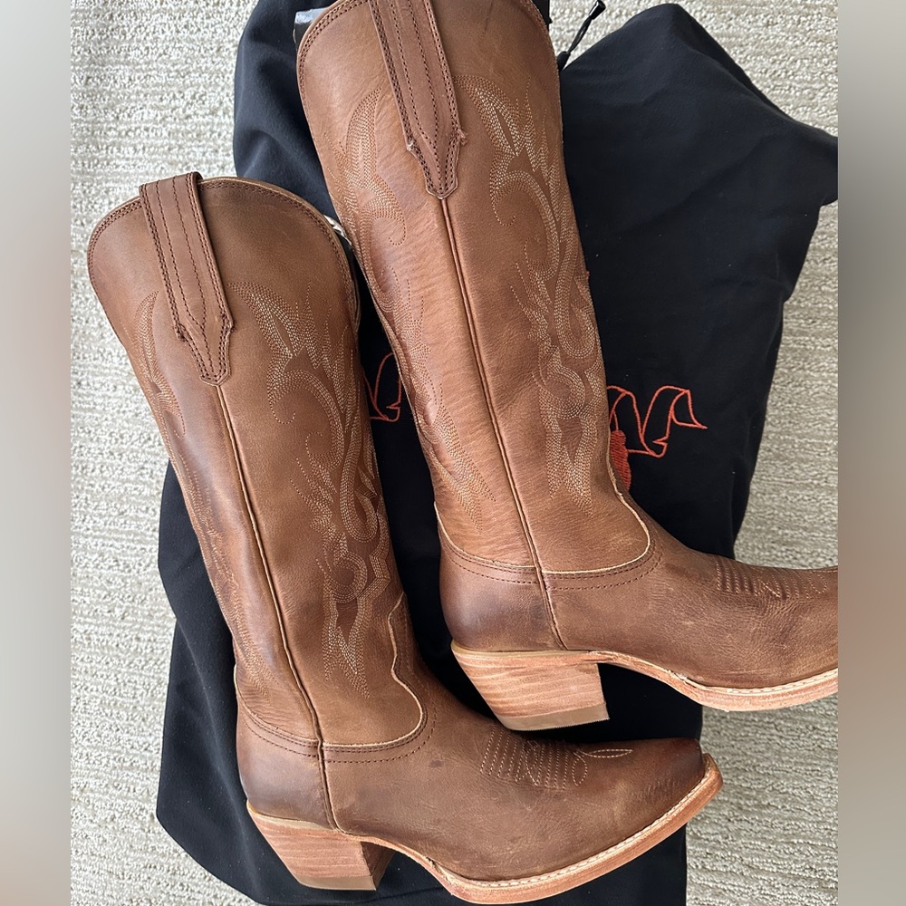 New Freebird Woodland Western Cowboy Boots Tan 7 - Picture 3 of 10
